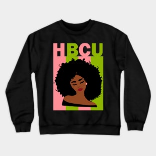 HBCU Pink and Green Afro Crewneck Sweatshirt